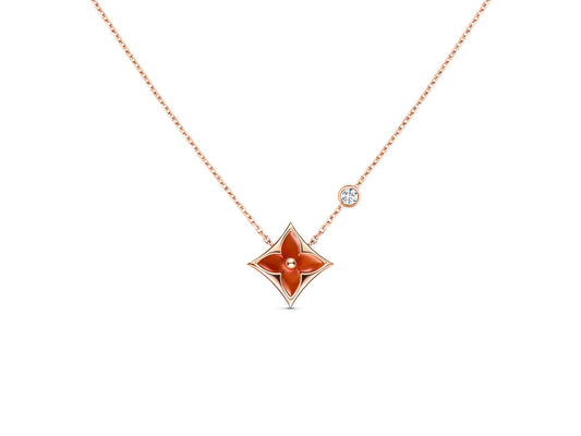 [Polaidi Jewelry]STAR NECKLACE PINK GOLD 1 DIAMOND