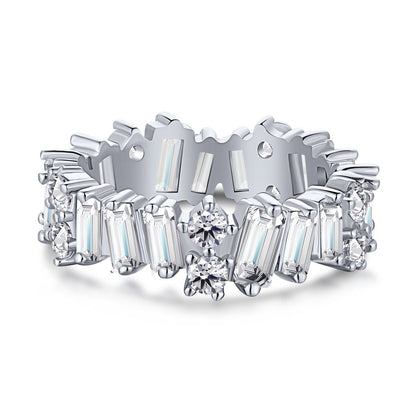 [Polaidi Jewelry]Delicate Multi Shape Tennis Ring