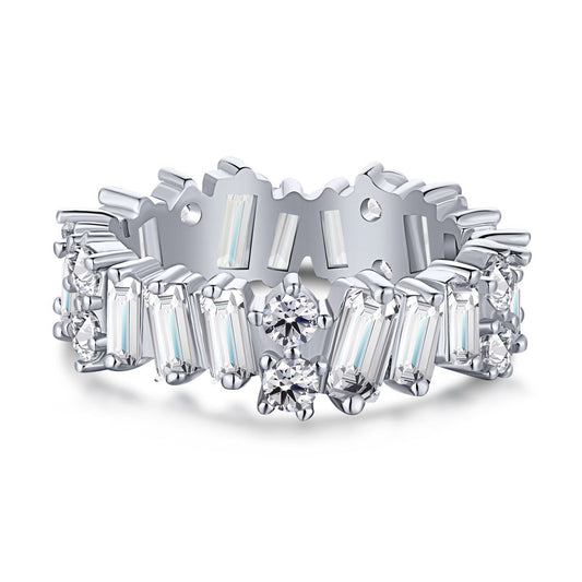 [Polaidi Jewelry]Delicate Multi Shape Tennis Ring