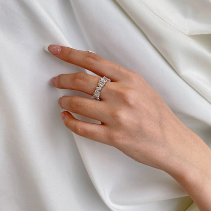 [Polaidi Jewelry]Delicate Multi Shape Tennis Ring