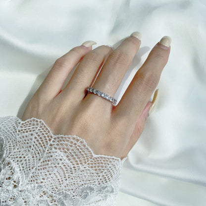 [Polaidi Jewelry]Sparkling Round Cut Tennis Ring