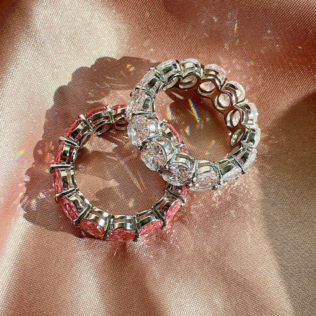 [Polaidi Jewelry]Dainty Elongated Cushion Cut Tennis Ring