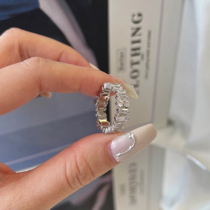 [Polaidi Jewelry]Delicate Multi Shape Tennis Ring