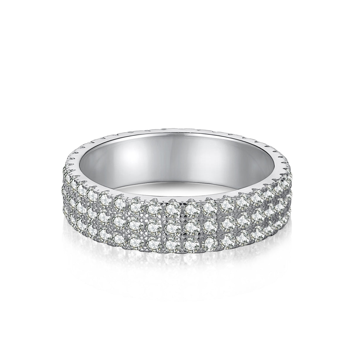 [Polaidi Jewelry]Dainty Round Cut Tennis Ring