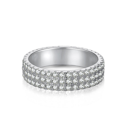 [Polaidi Jewelry]Dainty Round Cut Tennis Ring