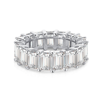 [Polaidi Jewelry]0.75 Carat Elegant Emerald Cut Tennis Ring
