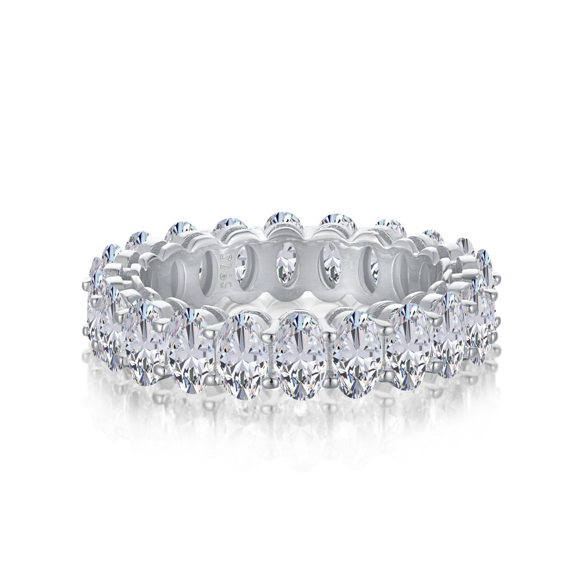 [Polaidi Jewelry]Ornate Oval Cut Tennis Ring