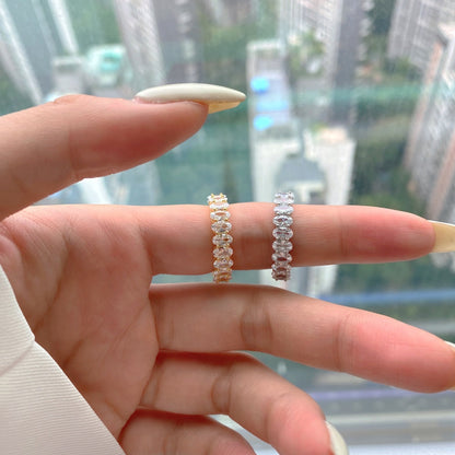 [Polaidi Jewelry]Ornate Oval Cut Tennis Ring