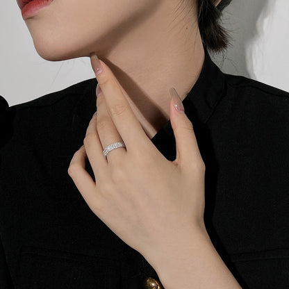 [Polaidi Jewelry]Dainty Round Cut Tennis Ring