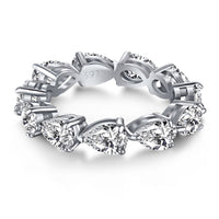[Polaidi Jewelry ]Exquisite Pear Cut Tennis Ring