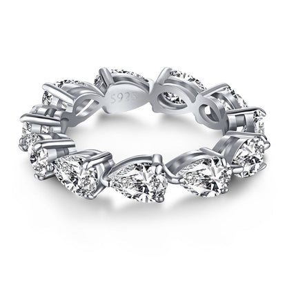 [Polaidi Jewelry]Exquisite Pear Cut Tennis Ring