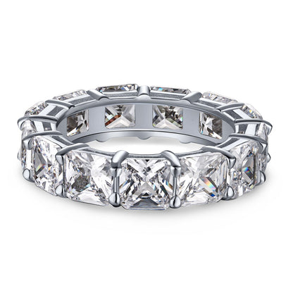 [Polaidi Jewelry]Elegant Princess Cut Tennis Ring