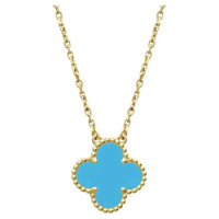 [Polaidi Jewelry ]CLOVER 15MM VINTAGE TURQUOISE NECKLACE