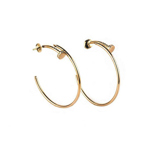 [：Polaidi Jewelry]JUSTE EARRINGS GOLD DIAMONDS 1.8MM