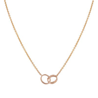 [Polaidi Jewelry ]LOVE NECKLACE DOUBLE RING PINK GOLD