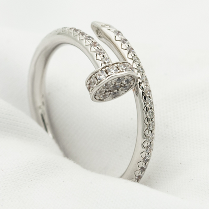 [：Polaidi Jewelry]JUSTE RING 1.8MM SILVER DIAMONDS