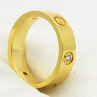 [Polaidi Jewelry ]LOVE RING 5.5MM 3 DIAMONDS GOLD