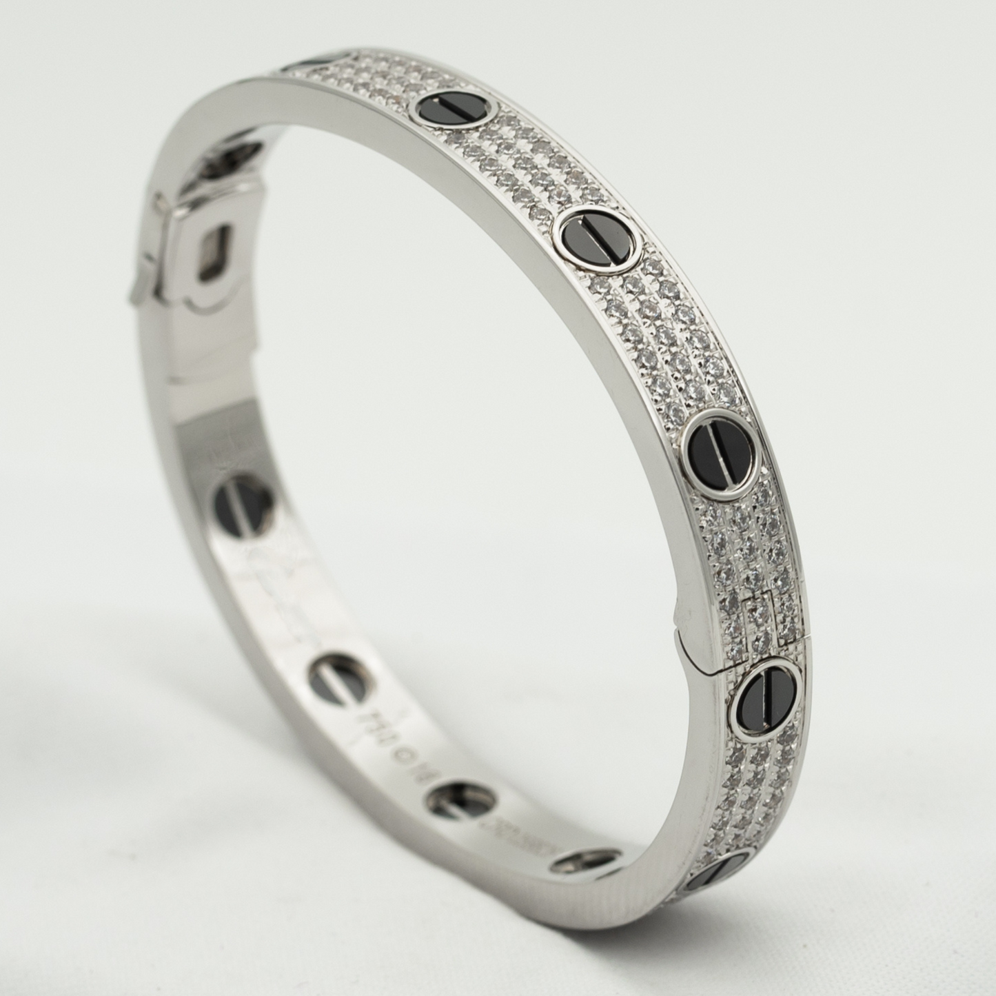 [：Polaidi Jewelry]LOVEブレスレット 6.1MM ダイヤモンドパヴェ セラミック