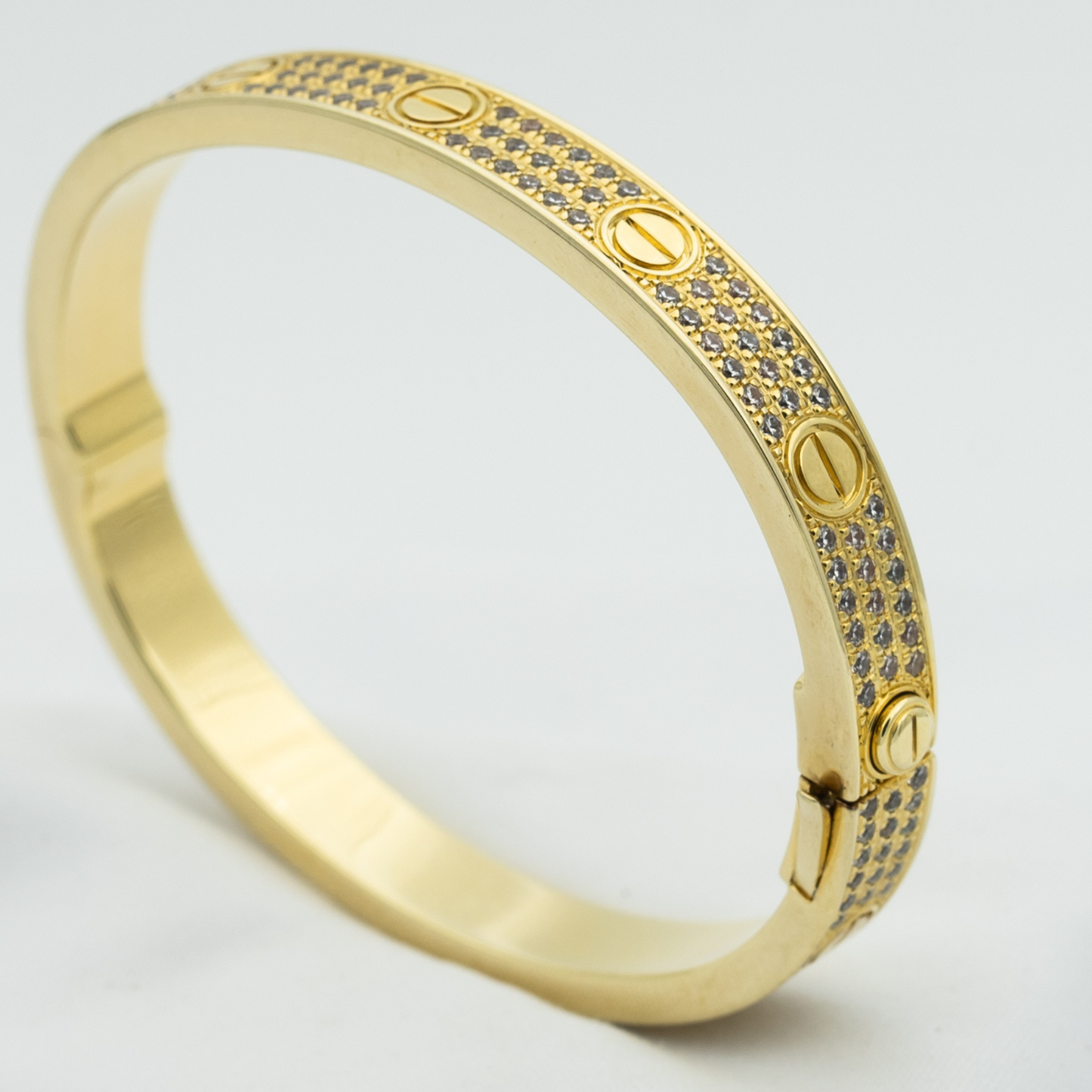 [：Polaidi Jewelry]ラブブレスレット 6.1MM ダイヤモンドパヴェ