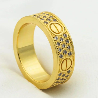[Polaidi Jewelry]LOVE RING 5.5MM DIAMONDS PAVED