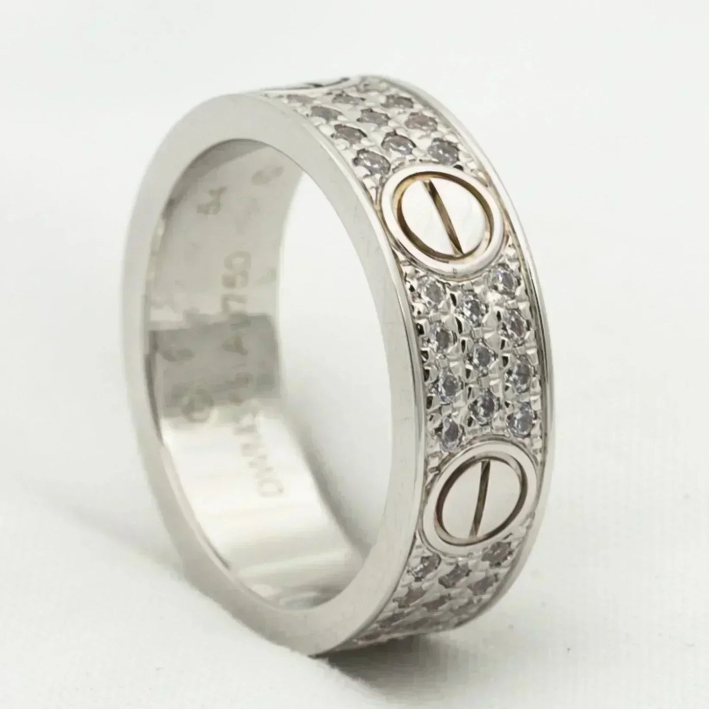 [Polaidi Jewelry]LOVE RING 5.5MM DIAMONDS PAVED