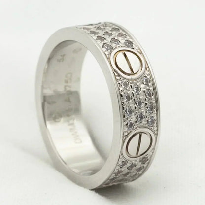 [Polaidi Jewelry]LOVE RING 5.5MM DIAMONDS PAVED