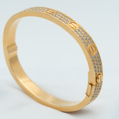 [：Polaidi Jewelry]ラブブレスレット 6.1MM ダイヤモンドパヴェ