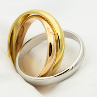 [Polaidi Jewelry ]TRINITY RING GOLD PINK GOLD SILVER