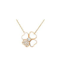 [Polaidi Jewelry ]CLOVER MOP DIAMOND ROSE GOLD NECKLACE