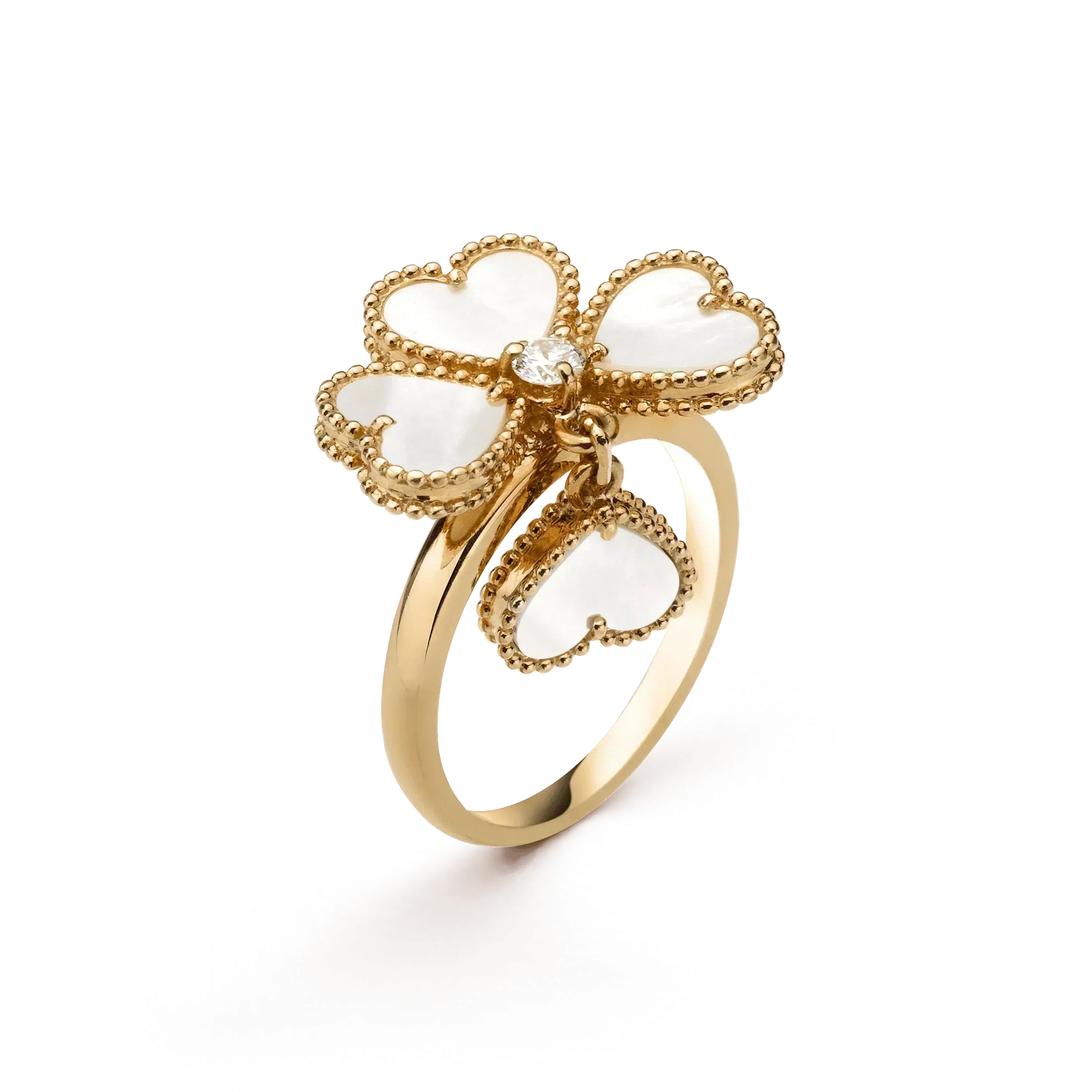 [Polaidi Jewelry]SWEET CLOVER WHITE MOP RING