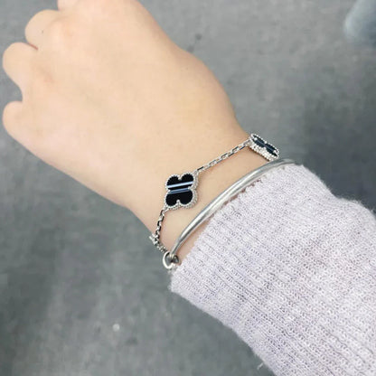[Polaidi Jewelry] クローバー5モチーフ パルサーストーンブレスレットコレクション
