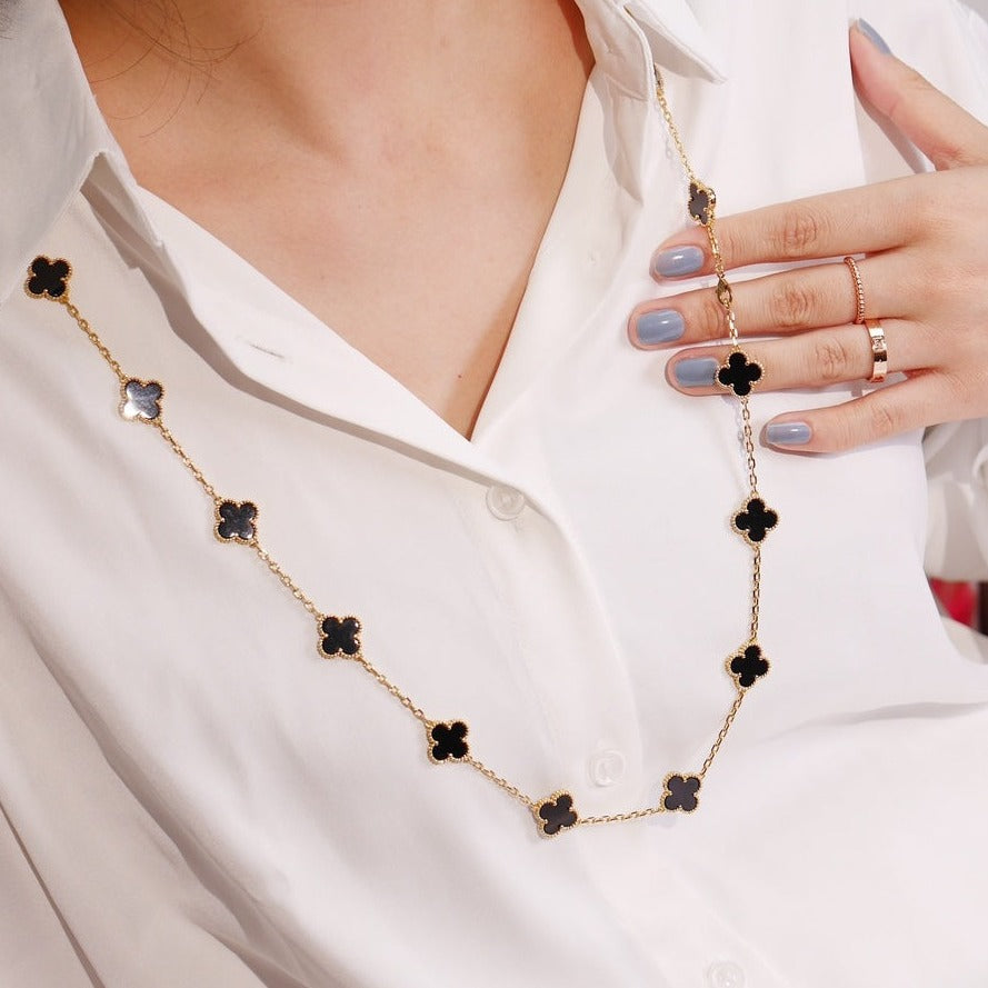 [Polaidi Jewelry]CLOVER 20 MOTIFS ONYX ROSE GOLD