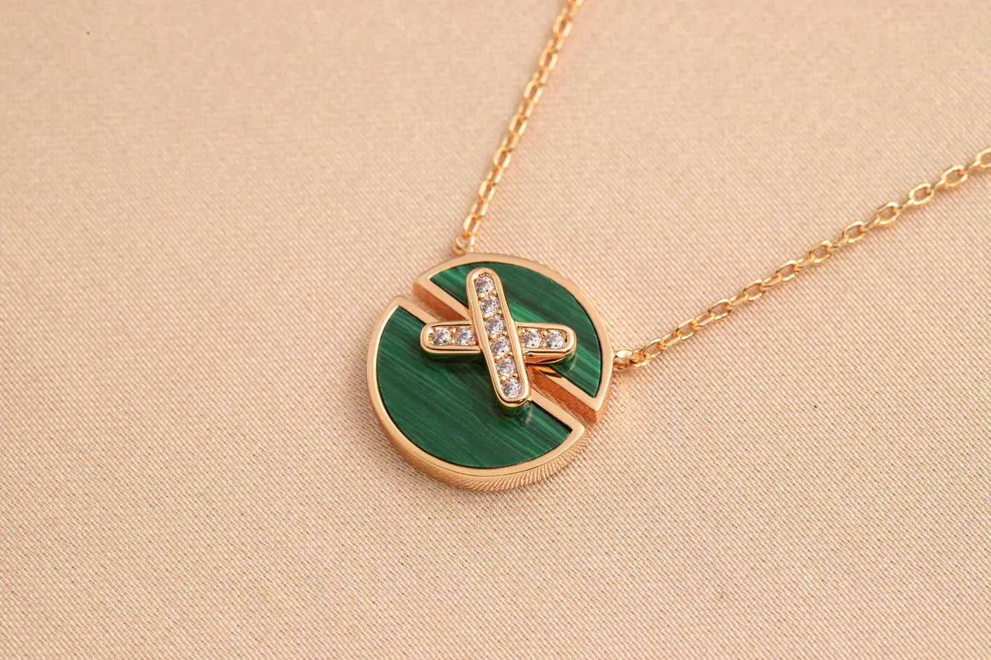 [Polaidi Jewelry]JEUX DE ROSE GOLD DIAMOND NECKLACE
