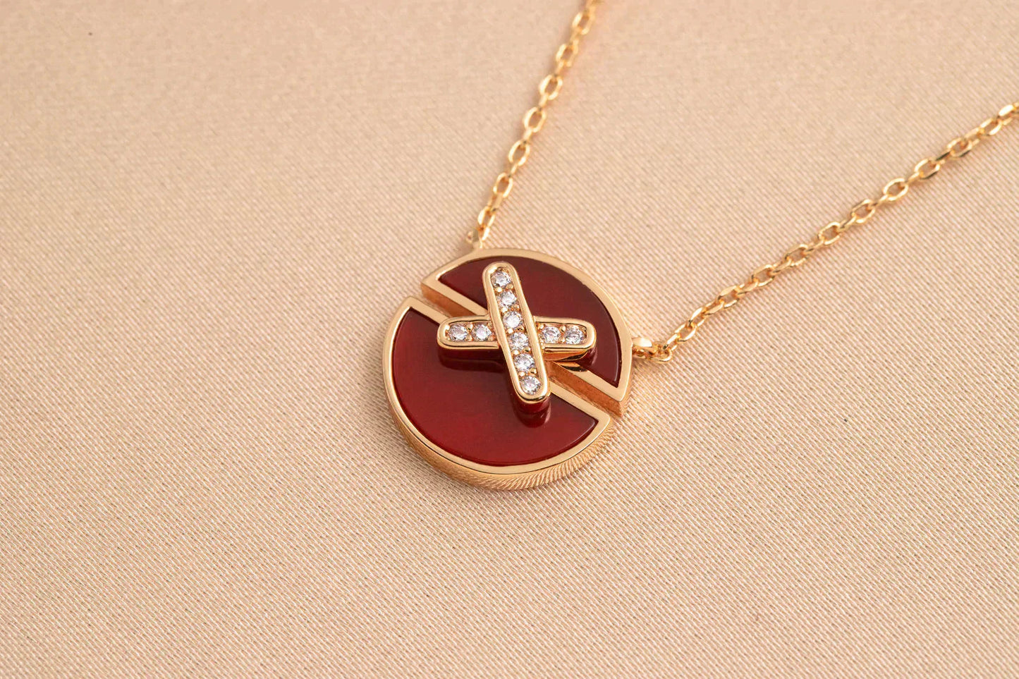 [Polaidi Jewelry]JEUX DE ROSE GOLD DIAMOND NECKLACE