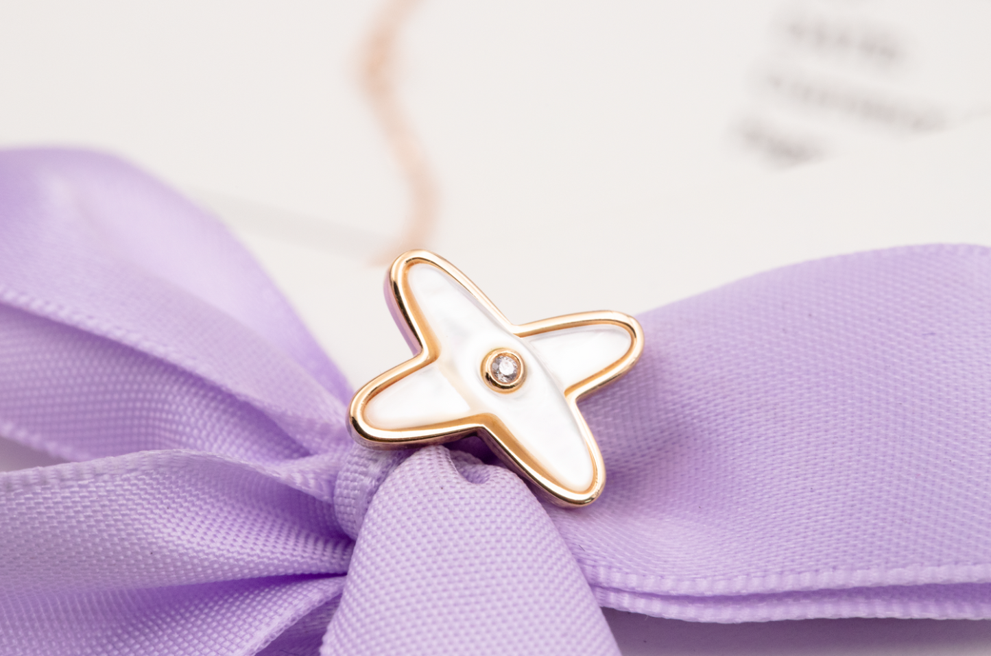 [：Polaidi Jewelry]JEUX DE WHITE MOP ROSE GOLD DIAMOND EARRINGS