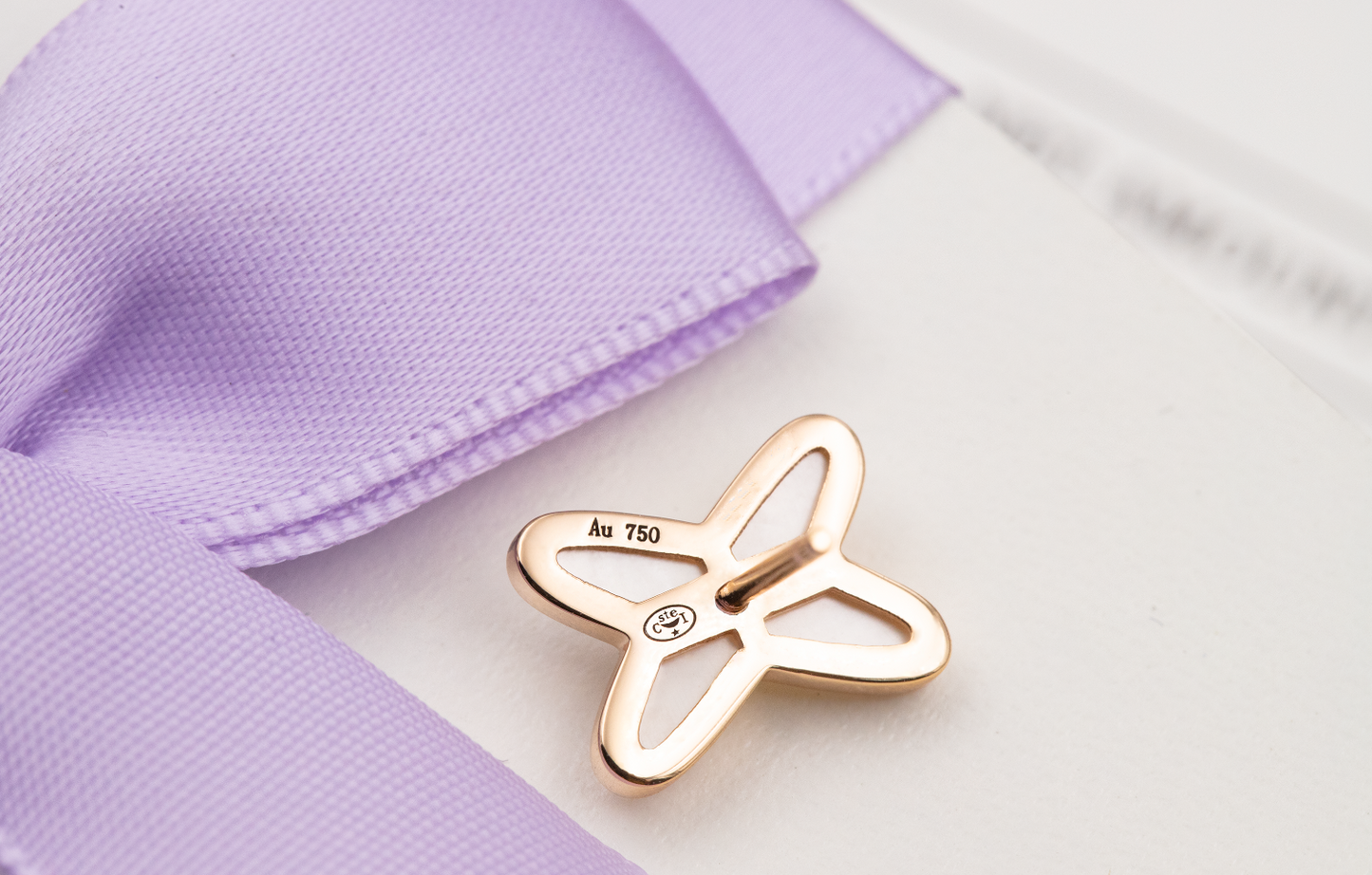 [：Polaidi Jewelry]JEUX DE WHITE MOP ROSE GOLD DIAMOND EARRINGS