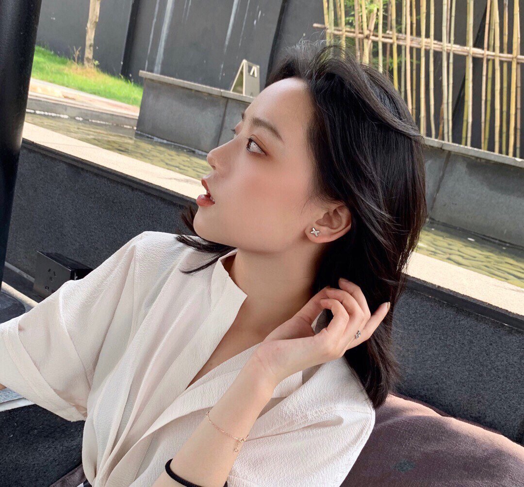 [：Polaidi Jewelry]JEUX DE WHITE MOP ROSE GOLD DIAMOND EARRINGS