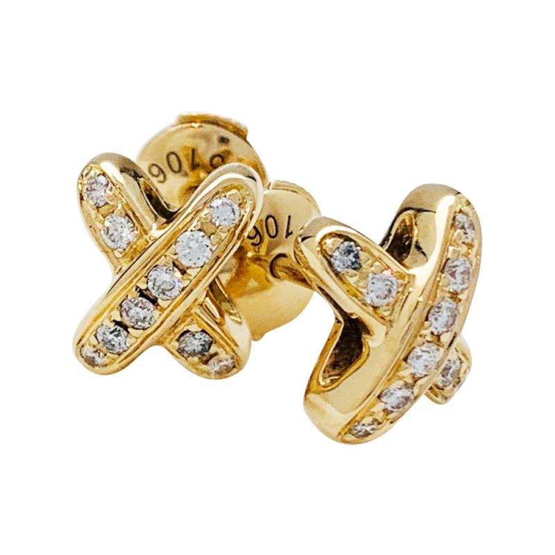 [Polaidi Jewelry]JEUX DE GOLD DIAMOND EARRINGS