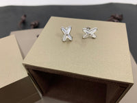 [Polaidi Jewelry ]JEUX DE WHITE MOP SILVER DIAMOND EARRINGS