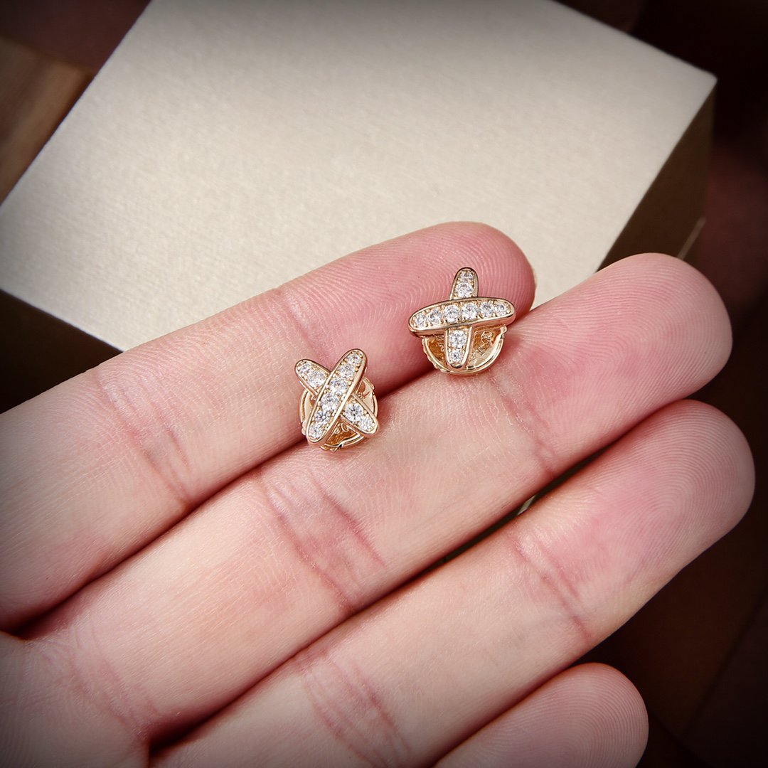 [Polaidi Jewelry]JEUX DE GOLD DIAMOND EARRINGS