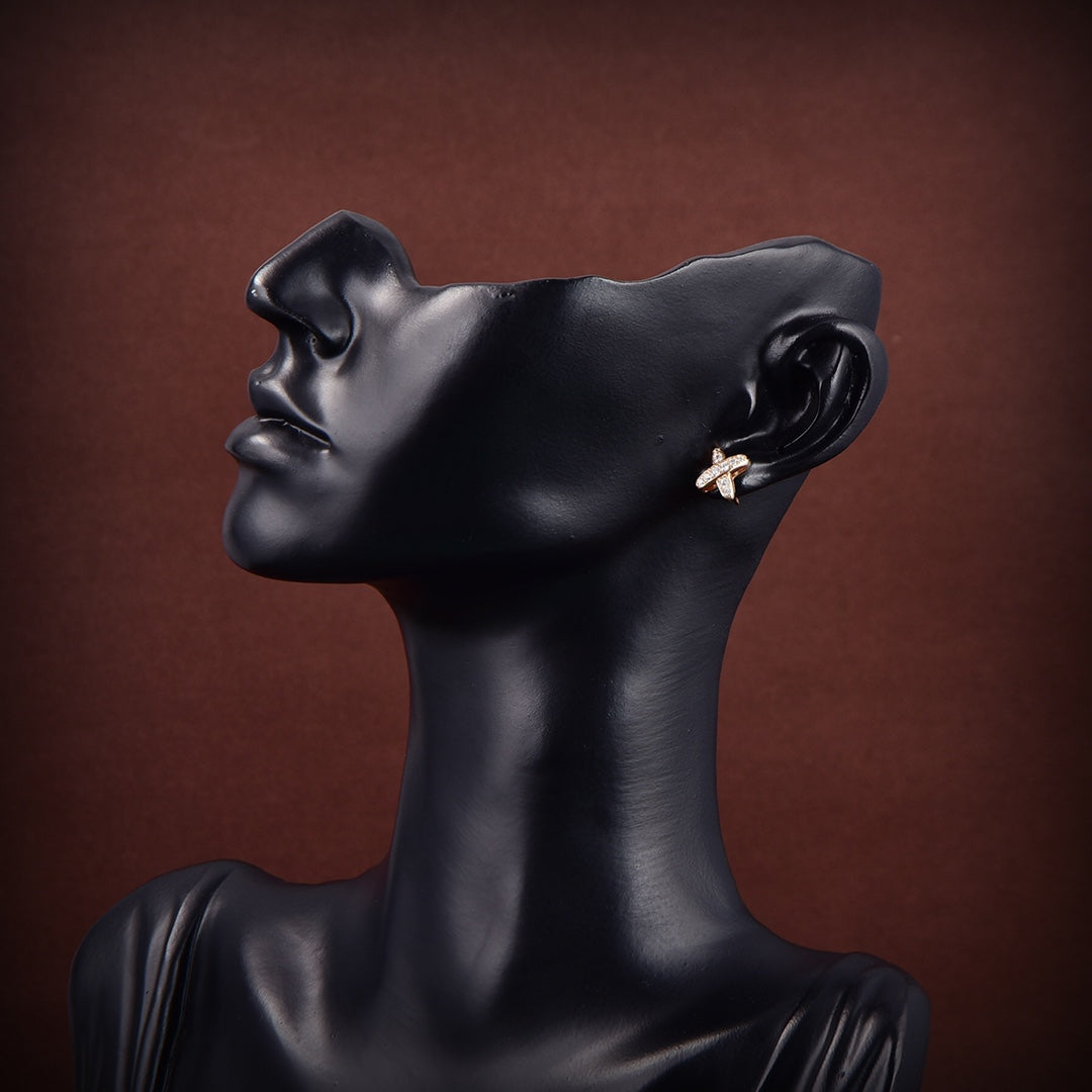 [Polaidi Jewelry]JEUX DE GOLD DIAMOND EARRINGS