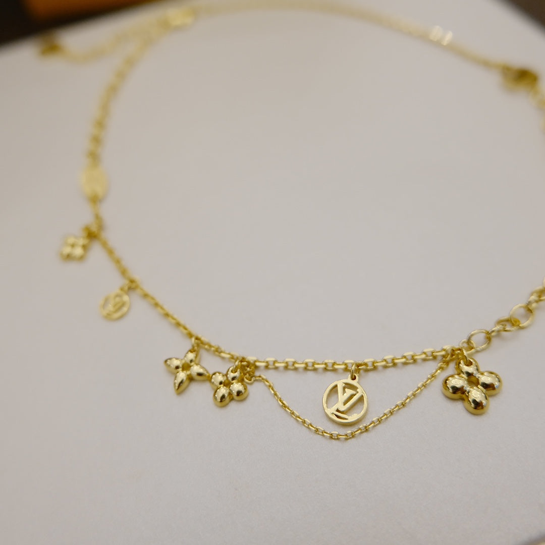[Polaidi Jewelry]BLOOMING SUPPLE NECKLACE BRASS