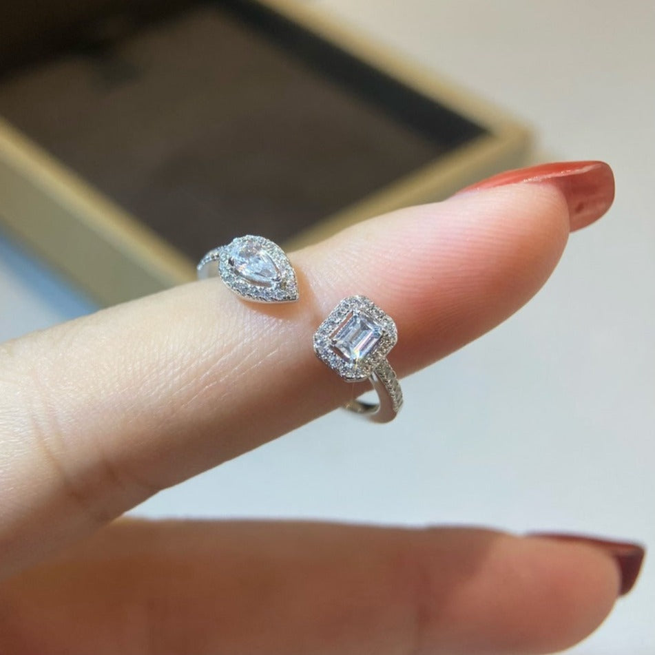[Polaidi Jewelry]MY TWIN TOI & MOI SILVER DIAMOND RING