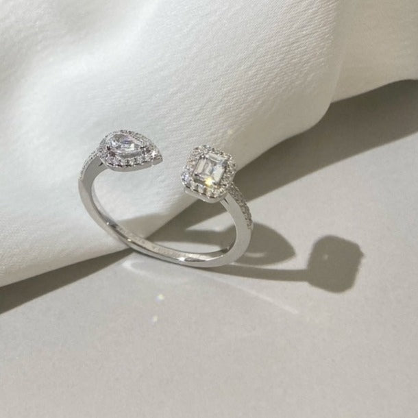 [Polaidi Jewelry]MY TWIN TOI & MOI SILVER DIAMOND RING