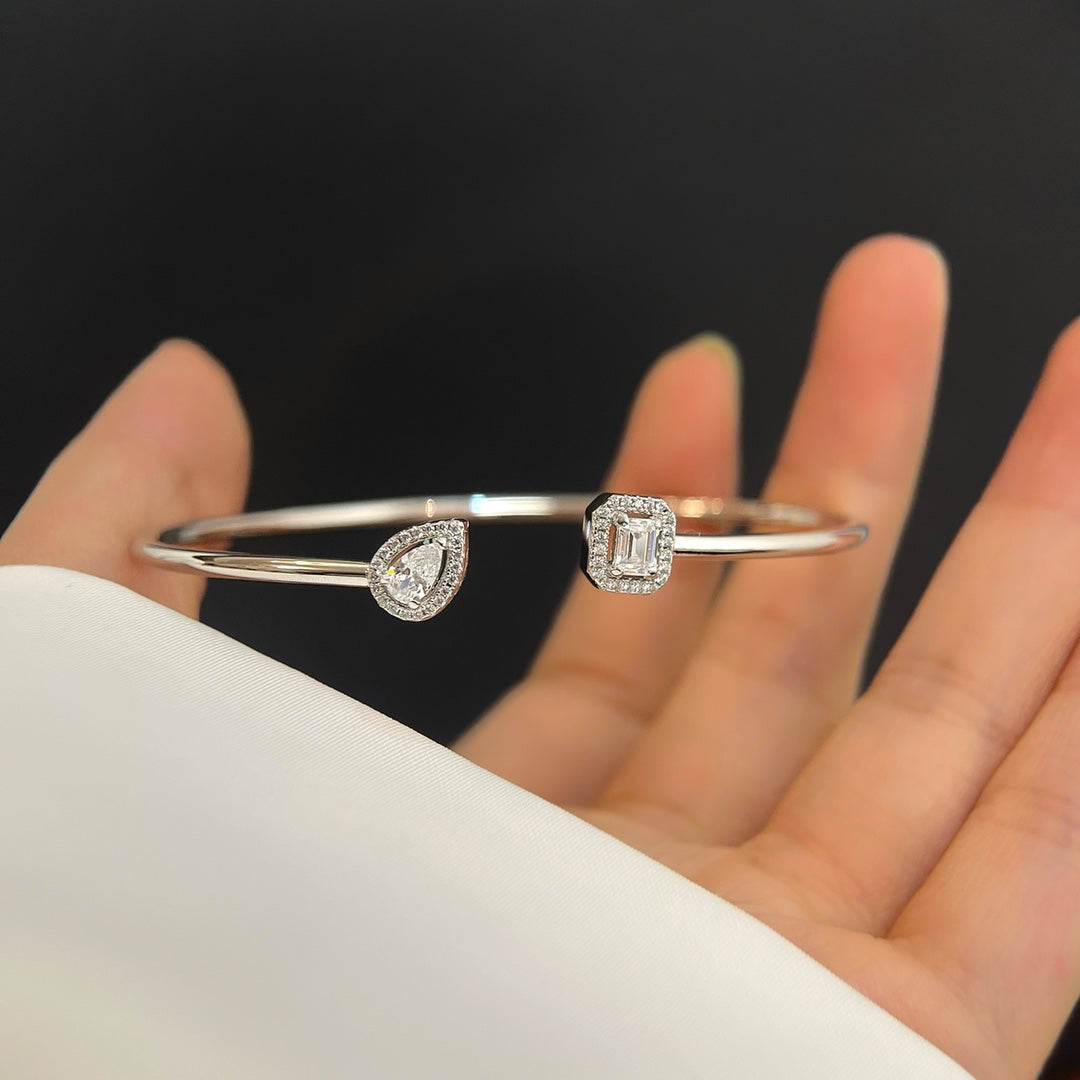 [Polaidi Jewelry]JONC FLEX MY TWIN TOI & MOI SILVER DIAMOND BRACELET