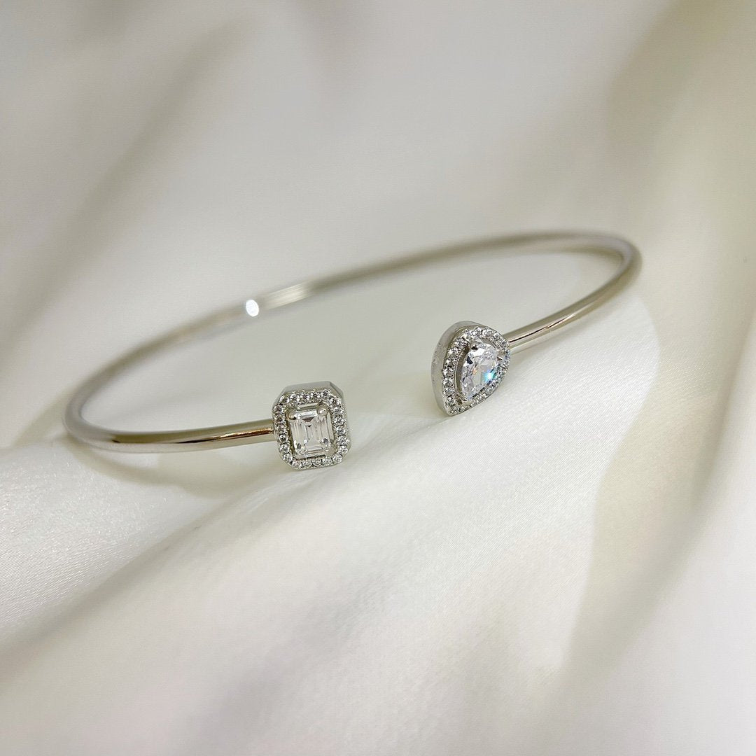 [Polaidi Jewelry]JONC FLEX MY TWIN TOI & MOI SILVER DIAMOND BRACELET