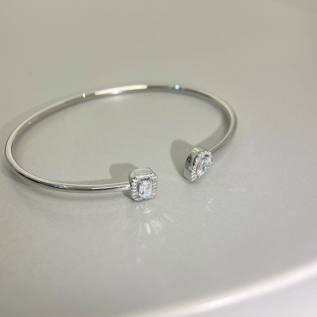 [Polaidi Jewelry]JONC FLEX MY TWIN TOI & MOI SILVER DIAMOND BRACELET