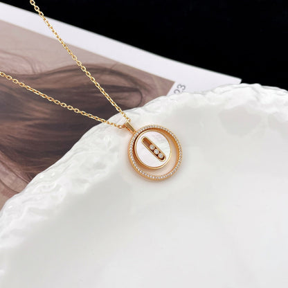 [Polaidi Jewelry]LUCKY MOVE MM NACRE BLANCHE DIAMOND NECKLACE