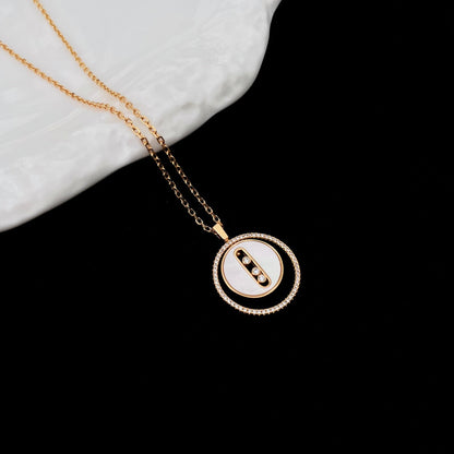 [Polaidi Jewelry]LUCKY MOVE MM NACRE BLANCHE DIAMOND NECKLACE