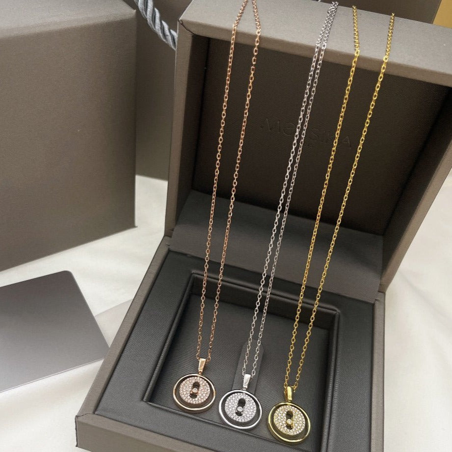 [Polaidi Jewelry]LUCKY MOVER PM PAVED NECKLACE